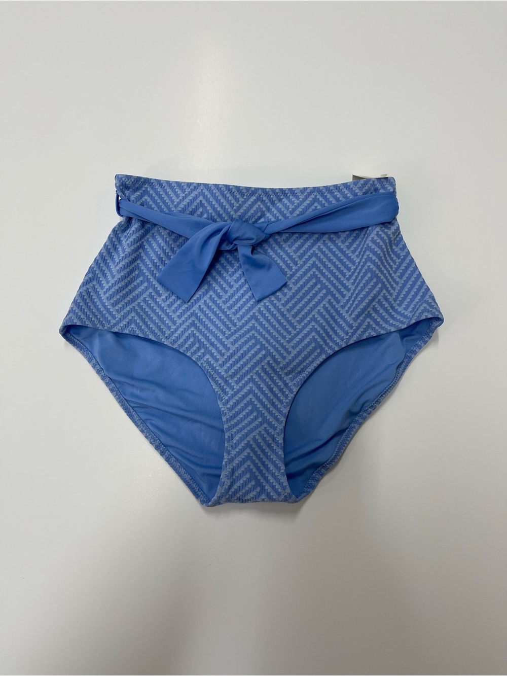 aerie Light Blue Textured High-Waist Bikini Bottoms NWT Size XS